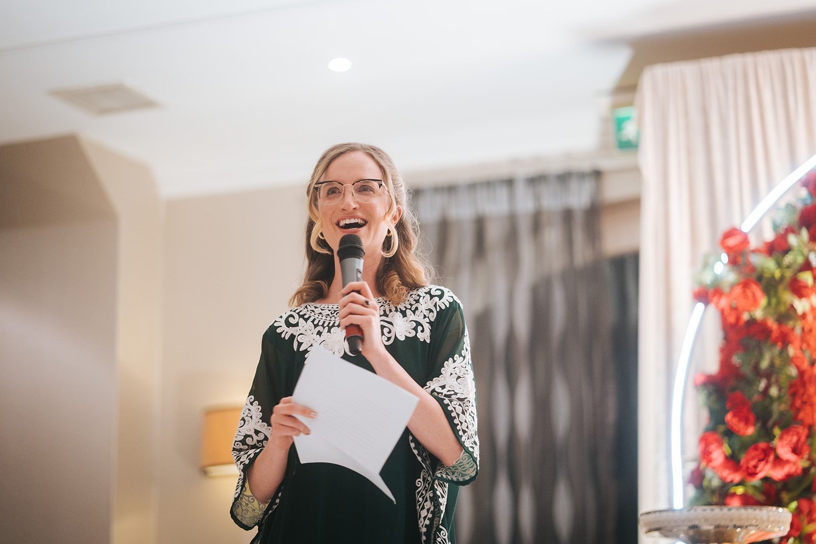 Emma Latham-Jones giving a talk to an audience